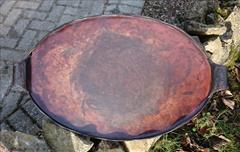 Antique Bultlers Tray Leather 23w 14d 2halfH 2.JPG